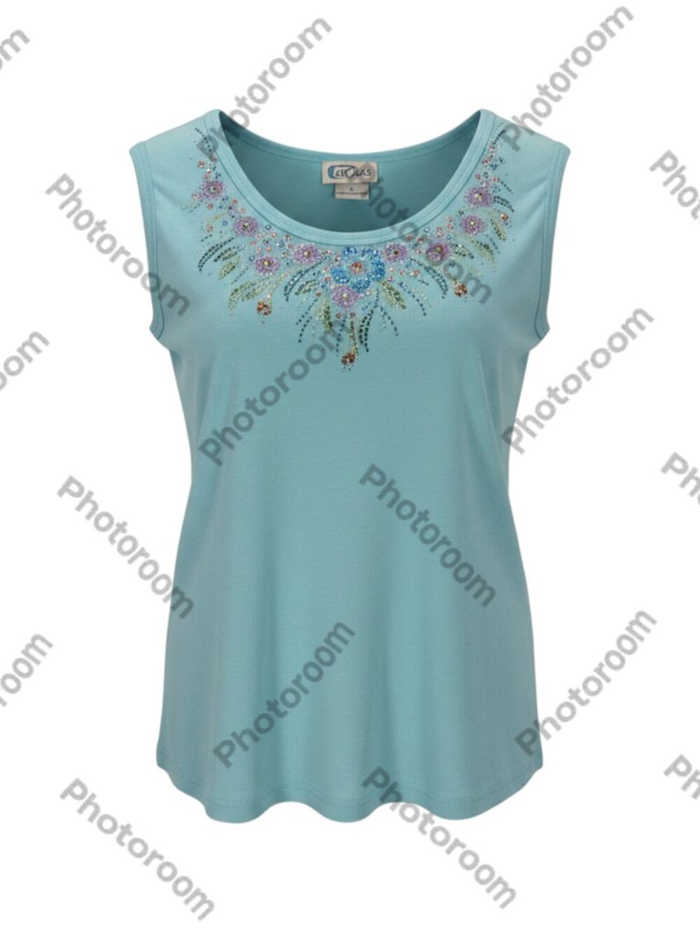 Las Olas Women's Embellished Sleeveless Top L